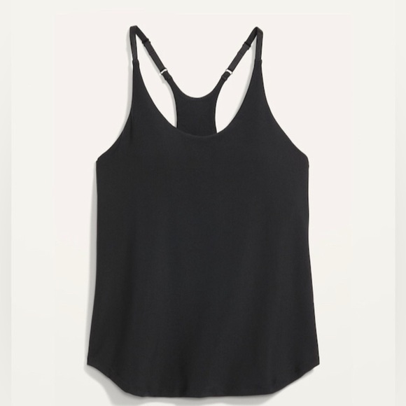 NWT! Black PowerLite LYCRA® ADAPTIV Racerback Shelf-Bra Tank Top - Large 🤎 - Picture 6 of 11